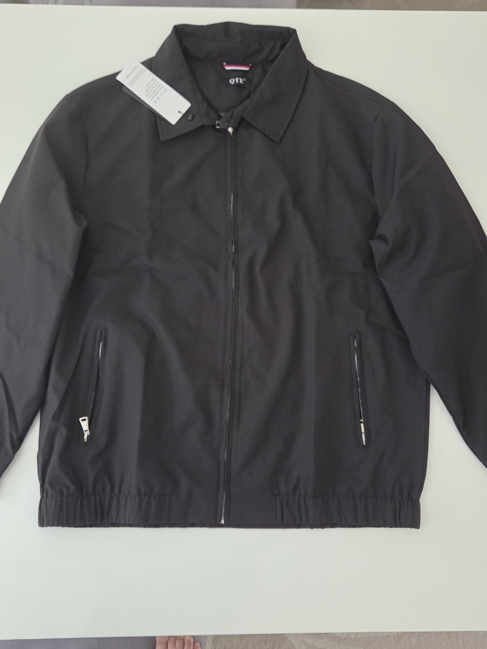 Men's Black Lightweight Zip-Front Shirt Jacket